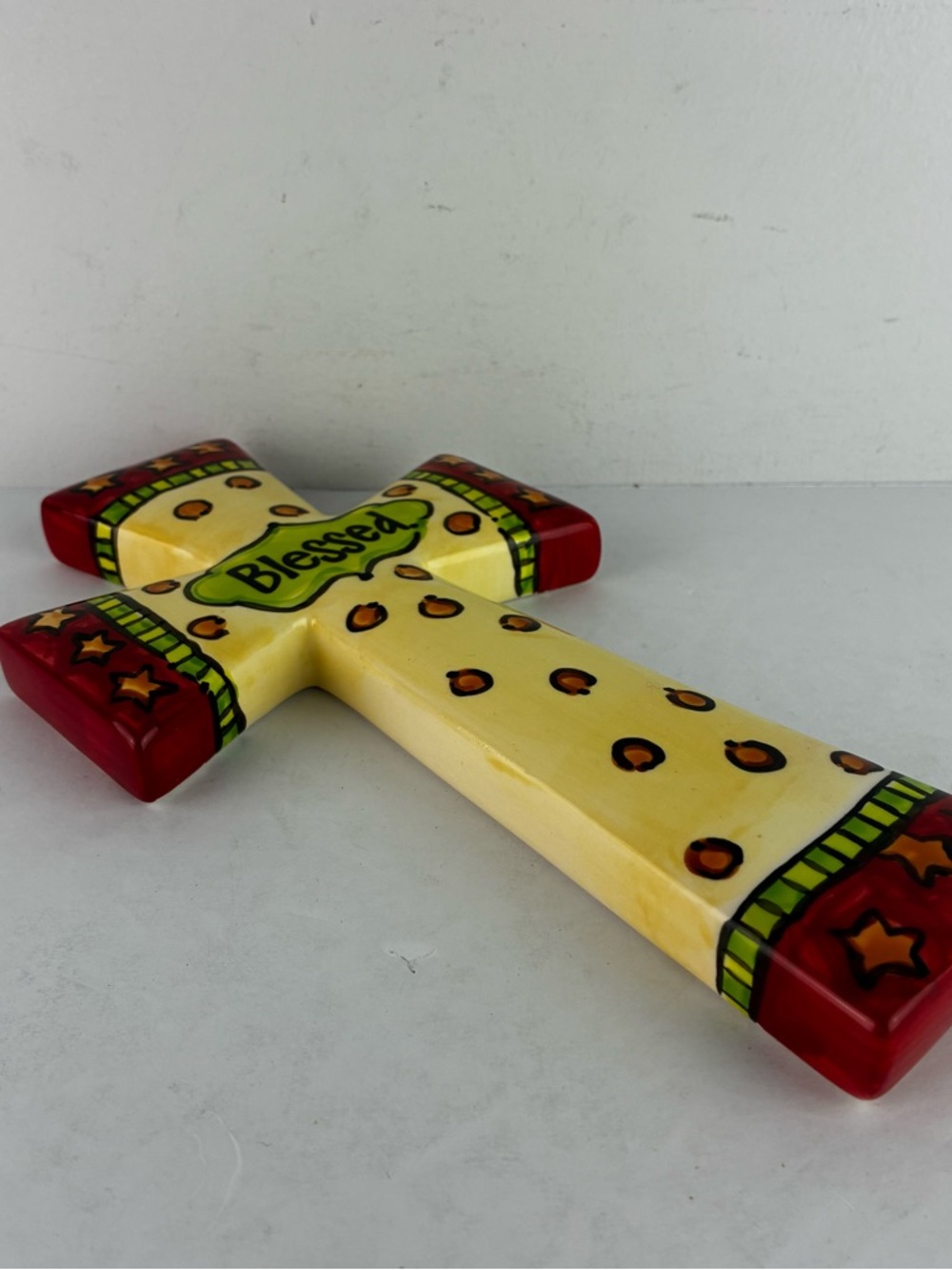 Glory Haus Laura Kirkland Designs Blessed Ceramic Cross - Picture 3 of 5